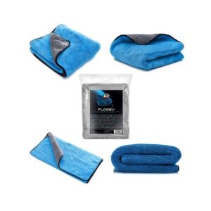 K2 Flossy Pro Mikrofaser Auto Handtuch Set, Verpackung und gefaltete Handtücher - Mikrofasertücher