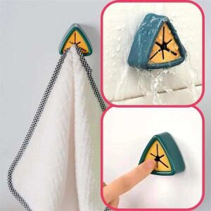 10 darabos törölközőakasztó készlet, öntapadós, vízálló, falra szerelhető, nyomásmentes rendszer, zöld