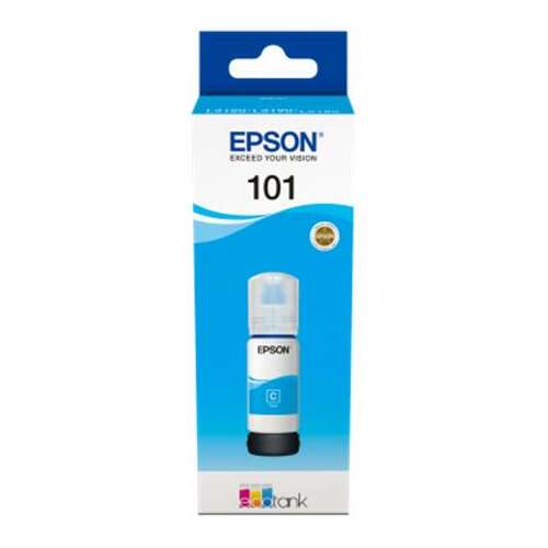 Butelka z cyjanowym tuszem Epson 101 - Oryginalny tusz Epson do drukarek EcoTank