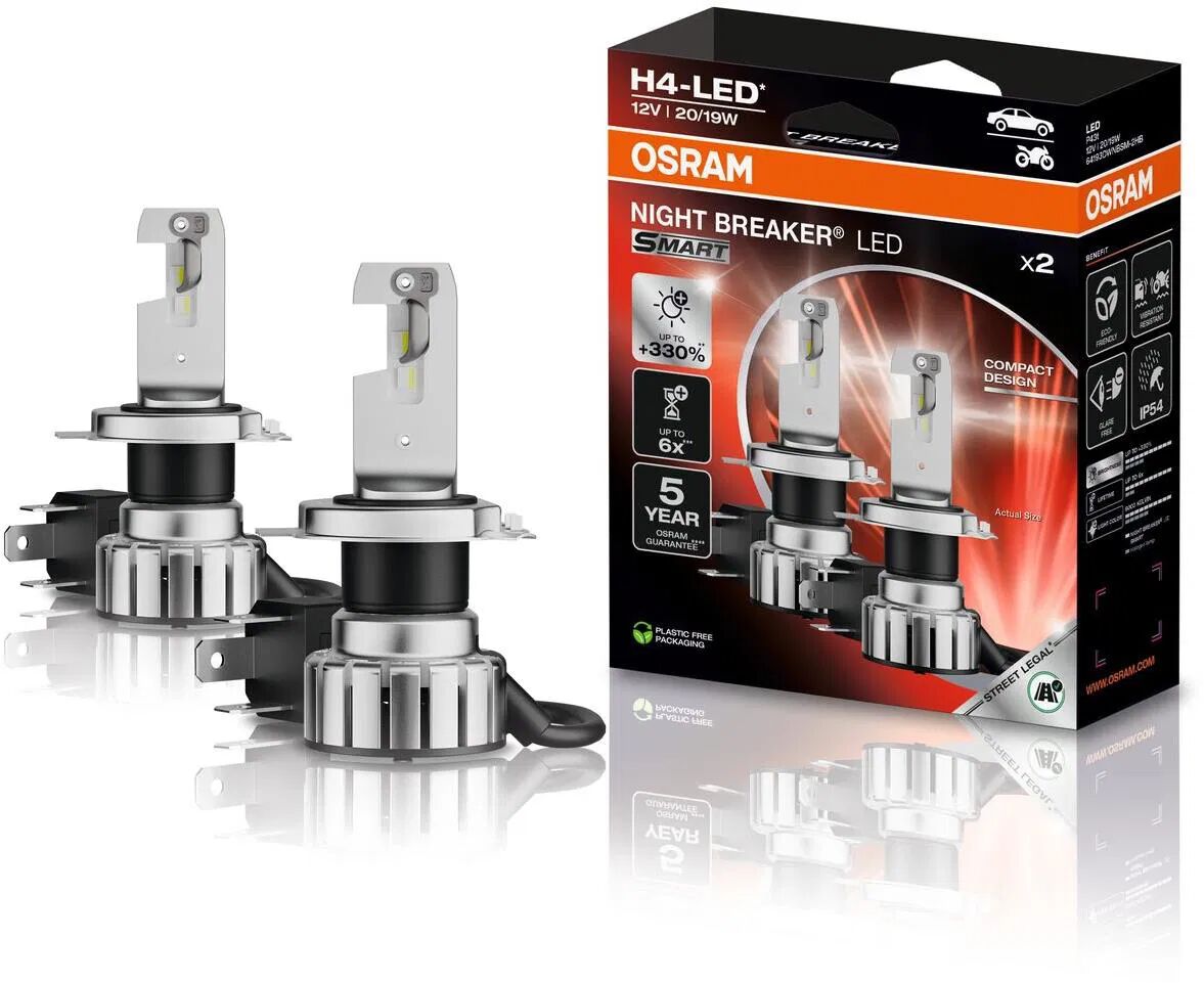 Osram Night Breaker Smart LED H4 Smart 64193DWNBSM-2HFB fényszóró...