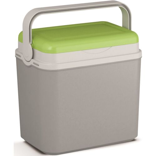 Sivý a zelený 10L chladiaci box s rúčkou