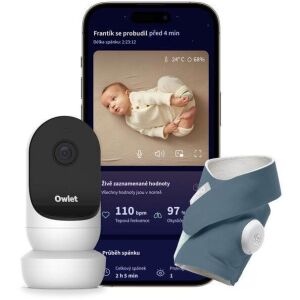 Owlet Dream Sock okos zokni 0-18 hónapig + Owlet Cam 2 kamera - Éjkék 134952266