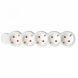 Home by Somogyi 5-outlet power strip with 1.5 meter cord, white - Home by Somogyi