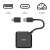 Hama USB Hub mit 4 USB-A-Ports und USB-C-Adapter, schwarz