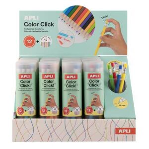 Színes töltőceruza készlet, display, APLI "Color Click", 12 különböző szín, 12 készlet/display 134962403 - Toll & Ceruza