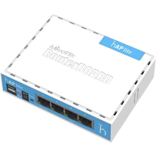 Mikrotik RB941-2ND hAP lite Bezdrôtový router, 2,4 GHz, 4x100 Mbps, 300 Mbps, RouterBOARD