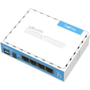 Mikrotik RB941-2ND hAP lite Wireless Router, 2.4GHz, 4x100Mbps, 300Mbps, RouterBOARD - MikroTik