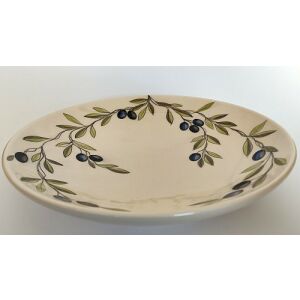 Violin olajbogyós kerek nagytál,dia31cmx5cm, kerámia, kézzel festett 134965329 - Vanilia Kerámia