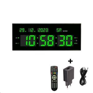 Digitale LED-Uhr mit Fernbedienung, Netzteil und USB-Kabel - Innenarchitektur