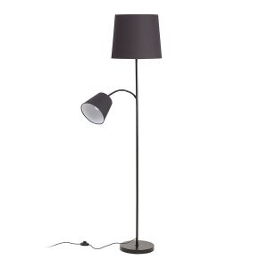 PAMPA fekete állólámpa állítható olvasólámpával - Állólámpa