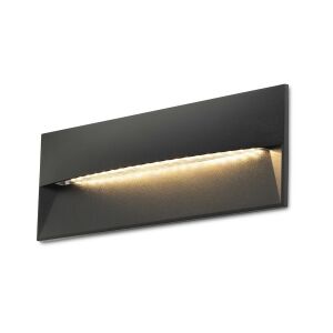 REP 27 süllyesztett lámpa fekete 230V LED 10W 90° IP65 3000K 134978072 - Kültéri fali lámpa