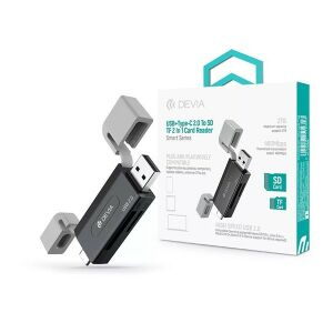 Devia ST112353 Smart Series 2in1 SD/microSD USB/USB C fekete memóriakártya-olvasó 134981382 - Devia