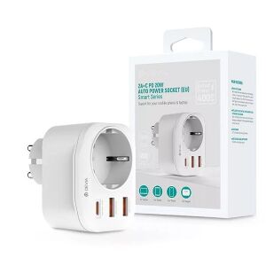 Devia ST379154 2xUSB + Type-C PD fehér hálózati csatlakozóaljzat 134983860 - Devia