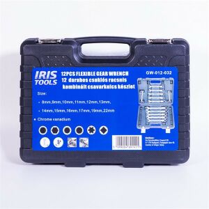 IRIS TOOLS GW-012-032 12 darabos csuklós racsnis kombinált csavarkulcs készlet 134984016 - Iris