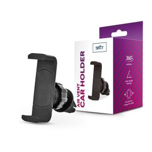 Setty TF-0063 univerzális fekete autós telefontartó szellőzőrácsba - Setty