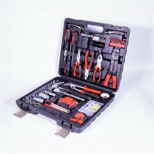 Nyitott IRIS TOOLS TS-159-003 159 darabos kéziszerszám készlet, a szerszámok láthatók - Iris