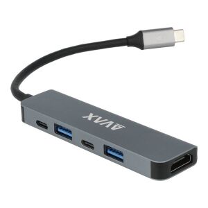 AVAX HB611 CONNECT+ 5in1 Multi Type C-HDMI(4k60Hz), TypeC, 2xUSB 3.0, PD 100W HUB 134987718 - AVAX