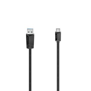 Hama 200657 USB-C - USB-A kábel, 1m, fekete - Adatkábel