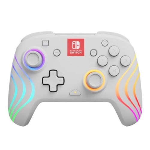 PDP Afterglow Wave Nintendo Switch vezeték nélküli kontroller - Fehér RGB LED világítással