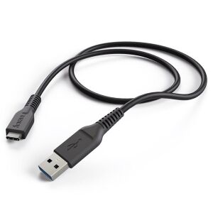 Hama 201594 USB 3.1 Type-C - USB-A kábel, 1m, fekete - USB kábel