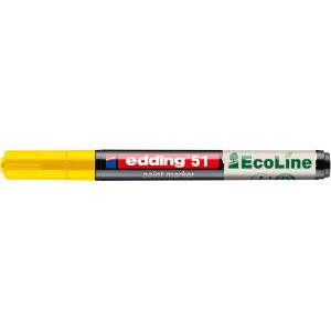 Edding 51 Ecoline Sárga Lakkmarker - Utántölthető, Többfelületű 134990608 - Marker