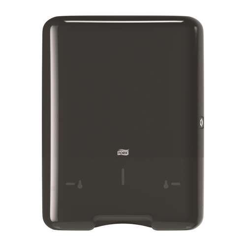 Tork singlefold paper towel dispenser, black, wall mounted