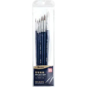 Deli Arte Nuevo kerek kevert szőr 6 darabos ecsetkészlet 134992999 - Iskolai ecset
