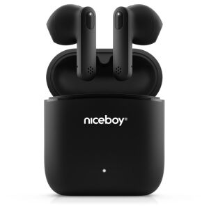 Niceboy HIVE Beans Black Wireless Headphones in Charging Case - Headphone and Bluetooth Speaker