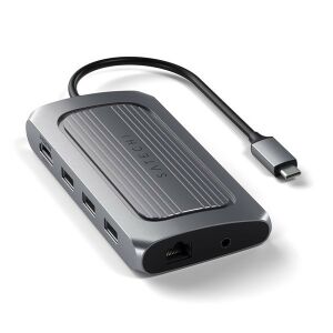Satechi USB-C 4 Multiport HUB - Asztroszürke, HDMI, USB-A, Ethernet, Kártyaolvasó 134997468 - Satechi