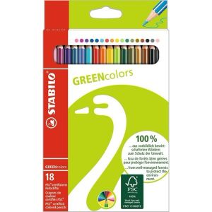 Stabilo Greencolors 18 darabos színesceruza készlet a csomagolásban - Színes ceruza