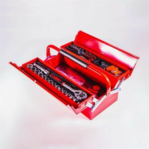 IRIS TOOLS TS-064-041 64 darabos szerszámkészlet nyitott piros szerszámosládában - Iris