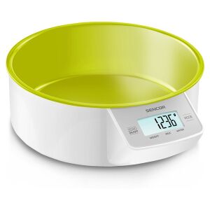Sencor SKS 4004GR digitális konyhai mérleg zöld tállal, 5 kg kapacitás - Sencor