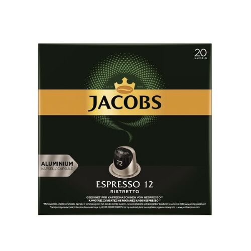 Jacobs Espresso 12 Ristretto Nespresso kompatibilis kávékapszula, 20 darab