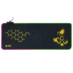 Tracer TRAPAD47546 HEXY1 GameZone 800x300mm RGB világítás texturált szövet fekete billentyűzet és egérpad 135007859 - Tracer