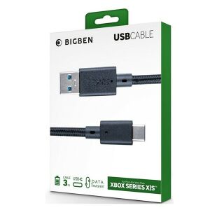 BigBen 3m USB-C kábel Xbox Series X/S-hez - Gyors adatátvitel és töltés - USB kábel