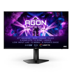 AOC AG276QZDW 27 hüvelykes QHD Gaming Monitor, elölnézet - AOC