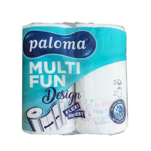 Paloma KT MULTI FUN 3 rétegű 145lap színes 2 tekercs/csomag papírtörlő 135011049