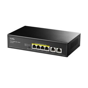 Szögletes nézet a CUDY GS1006P 6-Port Gigabit PoE+ Switch-ről - Cudy