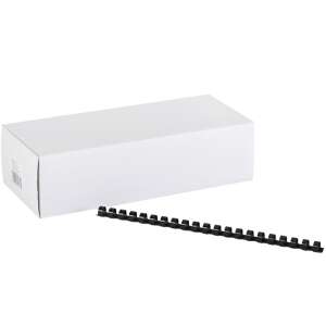 bluering® fekete műanyag spirálkötő spirál, 12mm, 100 db - Iratfűző kellék