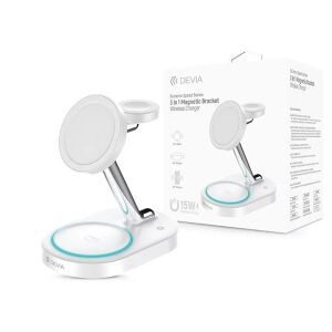Devia ST111844 Extreme Speed Series 15W Qi 3In1 Iphone/iWatch/Airpods fehér vezeték nélküli töltő 135015488 - Devia