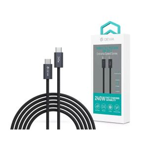 Devia ST108721 Extreme Speed PD 240W Type-C/Type-C 2m-es fekete adat-és töltőkábel 135015491 - USB kábel