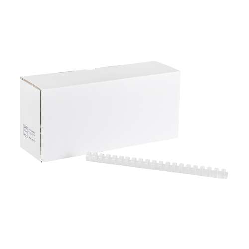 bluering® 19mm white plastic spiral binding, 50 pieces per box