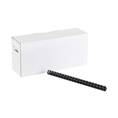 Black plastic spiral binding coil, 19mm, 50 pieces per box, bluering® brand