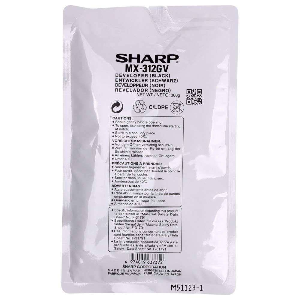 Sharp mx312gv developer black original