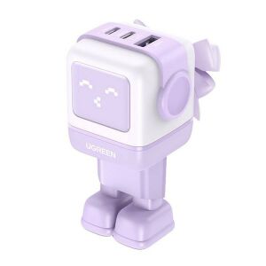 UGREEN Nexode RG (Robot GaN) 65W USB/2xUSB-C lila hálózati töltő 135021432 - Ugreen