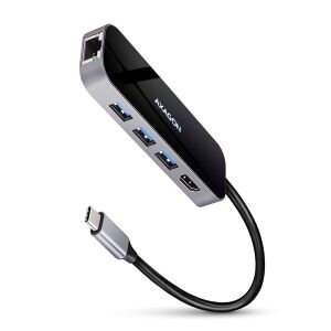 Axagon HMC-6GL USB-C 6 az 1-ben Hub - HDMI, Gigabit Ethernet, 3x USB-A 135025064 - AXAGON