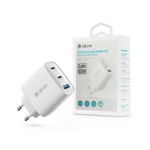 Devia ST111615 Extreme Speed Series 65W 2xUSB C/USB fehér hálózati adapter 135026456 - Devia