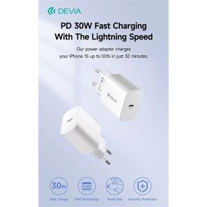 Devia ST399794 Smart GaN 30W Type-C Hálózati töltő adapter 135026915 - Devia