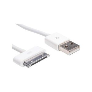 Akyga Apple 30-pin - USB 2.0 Adatkábel - 1m, Fehér 139936566 - Akyga USB kábel