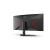 AOC CU34G2XE/BK 34 hüvelykes Ívelt Gamer Monitor hátsó, szögletes nézet